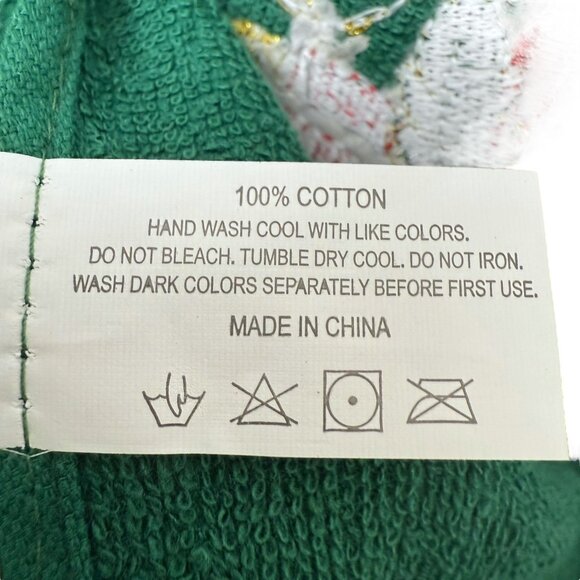 Holiday Towels Bath Set of Three Green Embroidered Bow Holly Candlestick Motif - Picture 9 of 10